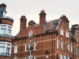 a large brick building with lots of windows