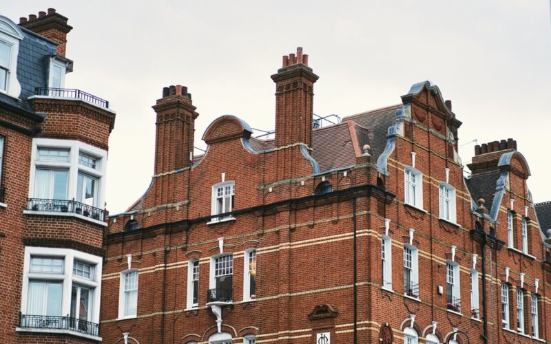 a large brick building with lots of windows